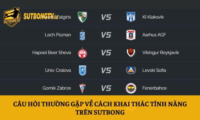 Câu hỏi thường gặp 2 Câu hỏi thường gặp về cách khai thác tính năng trên Sutbong